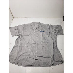 Edwards Ecolab 1925 Men's Gray Short Sleeve Tall Pinpoint Oxford Shirt Size 6XLT